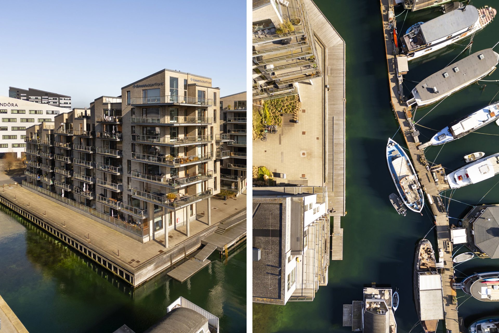 Lejlighed på Havneholmen, Vesterbro med 2 altaner, udsigt til kanalerne og stort badeværelse med både bruseniche og badekar