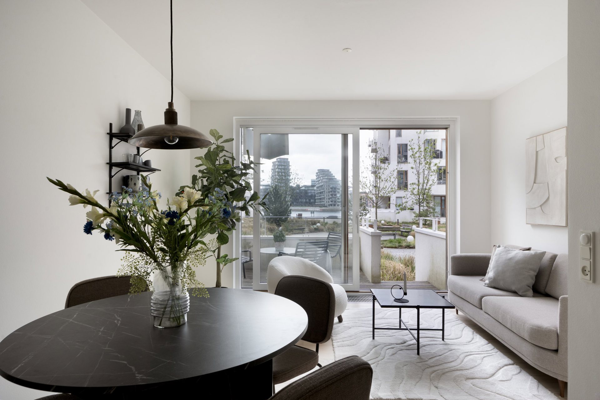 1-værelses lejlighed på Havneholmen med altan og udsigt til Københavns havnemiljø